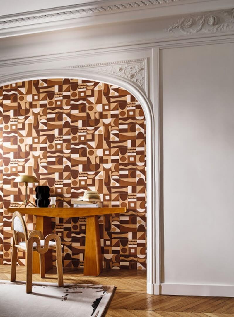 Tapeta geometryczna retro Casamance 76182956 Gourna Bord Du Nil