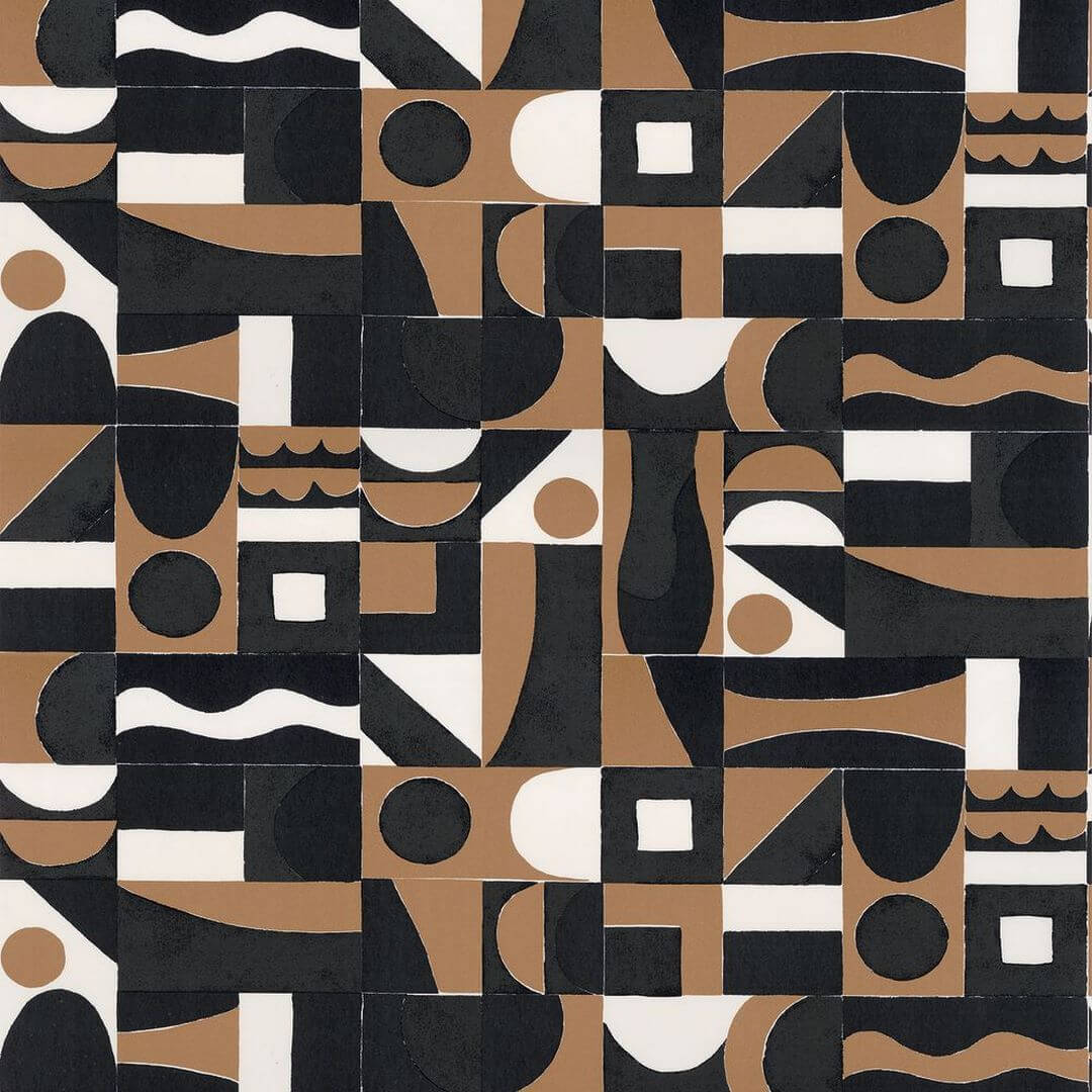 Tapeta geometryczna retro Casamance 76183058 Gourna Bord Du Nil