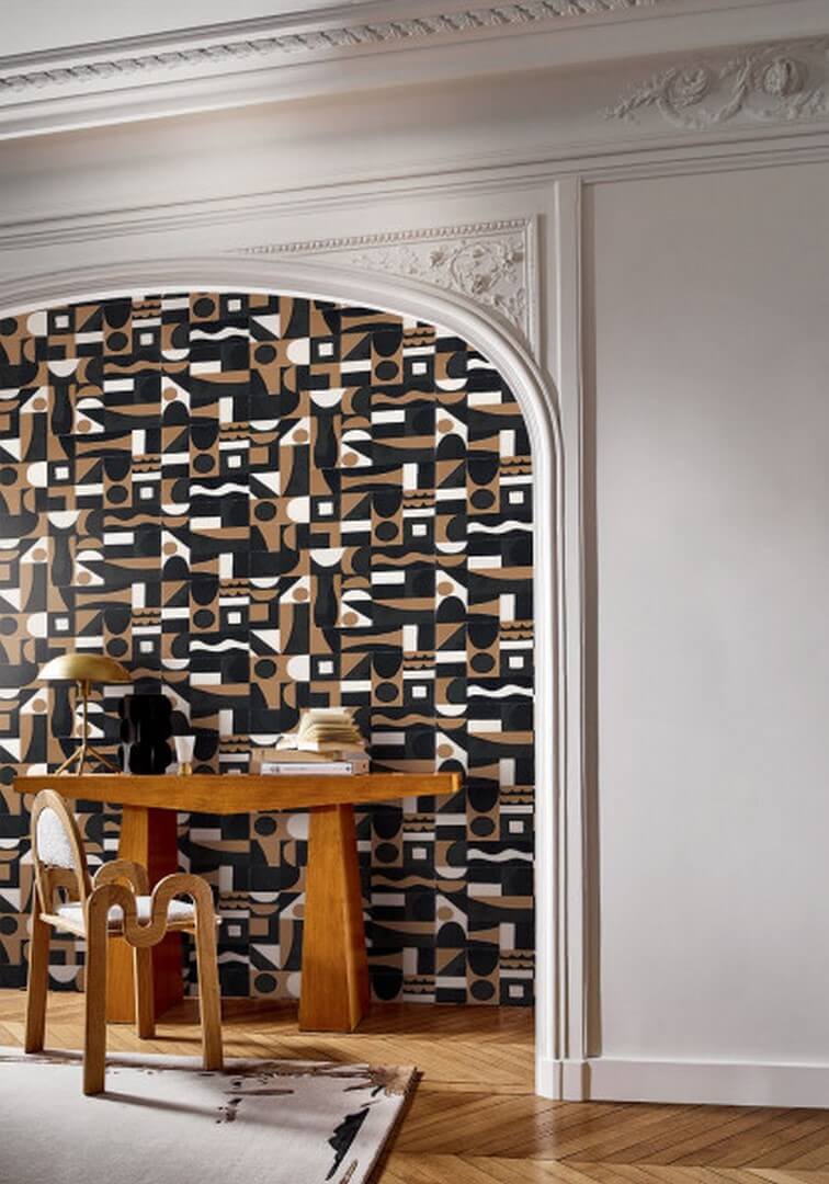 Tapeta geometryczna retro Casamance 76183058 Gourna Bord Du Nil