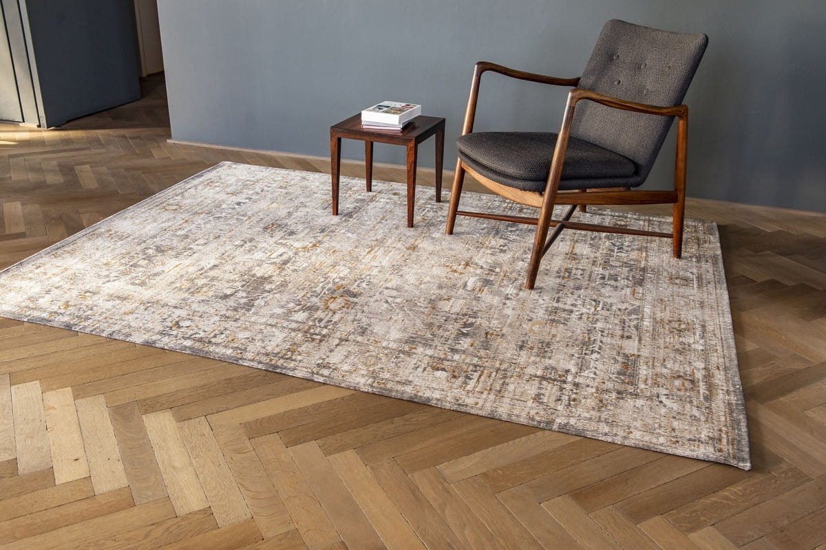 Dywan vintage beżowy Suleiman Grey 8884 Louis De Poortere
