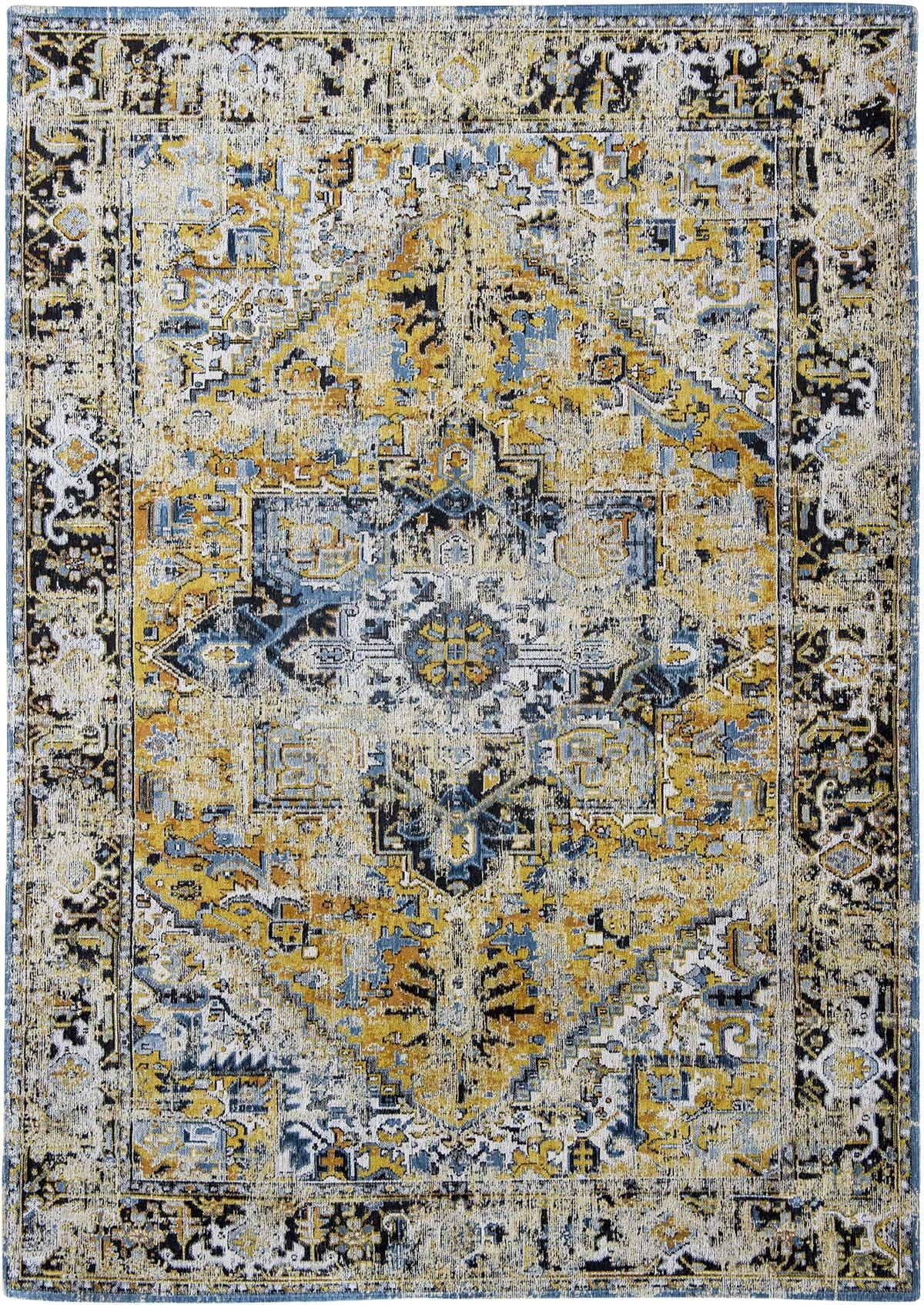 Dywan klasyczny żółto-niebieski Amir Gold 8704 Louis De Poortere