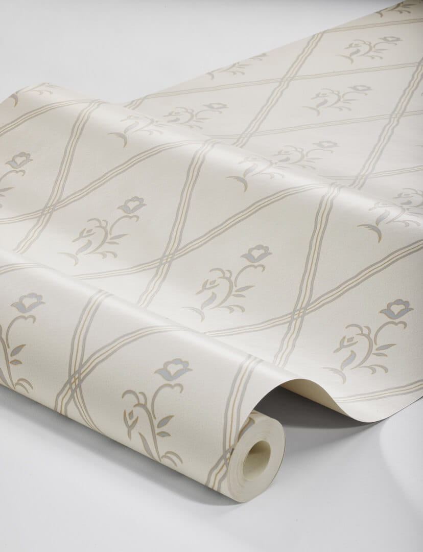 Tapeta kratownica i kwiatki Boras Tapeter Signe 5505 Swedish Grace
