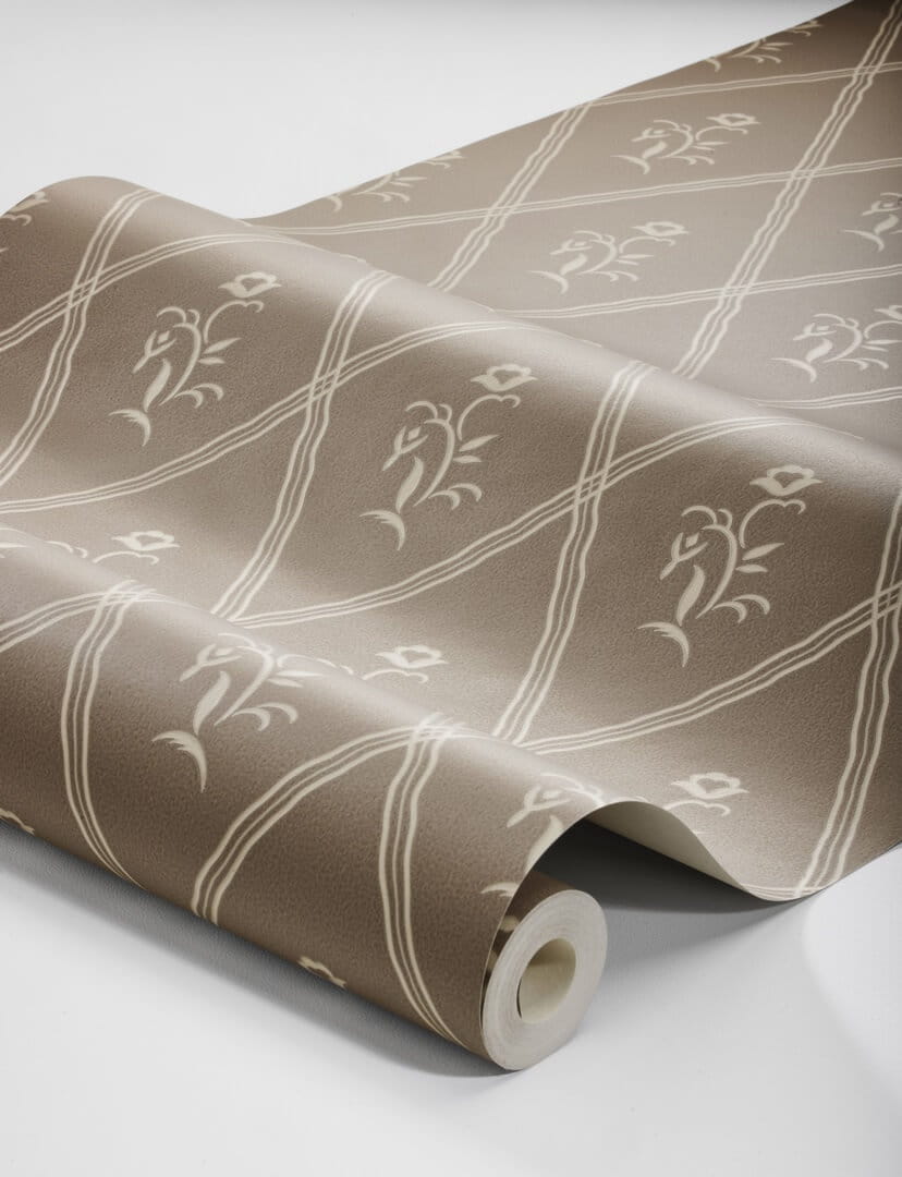 Tapeta kratownica i kwiatki Boras Tapeter Signe 5506 Swedish Grace
