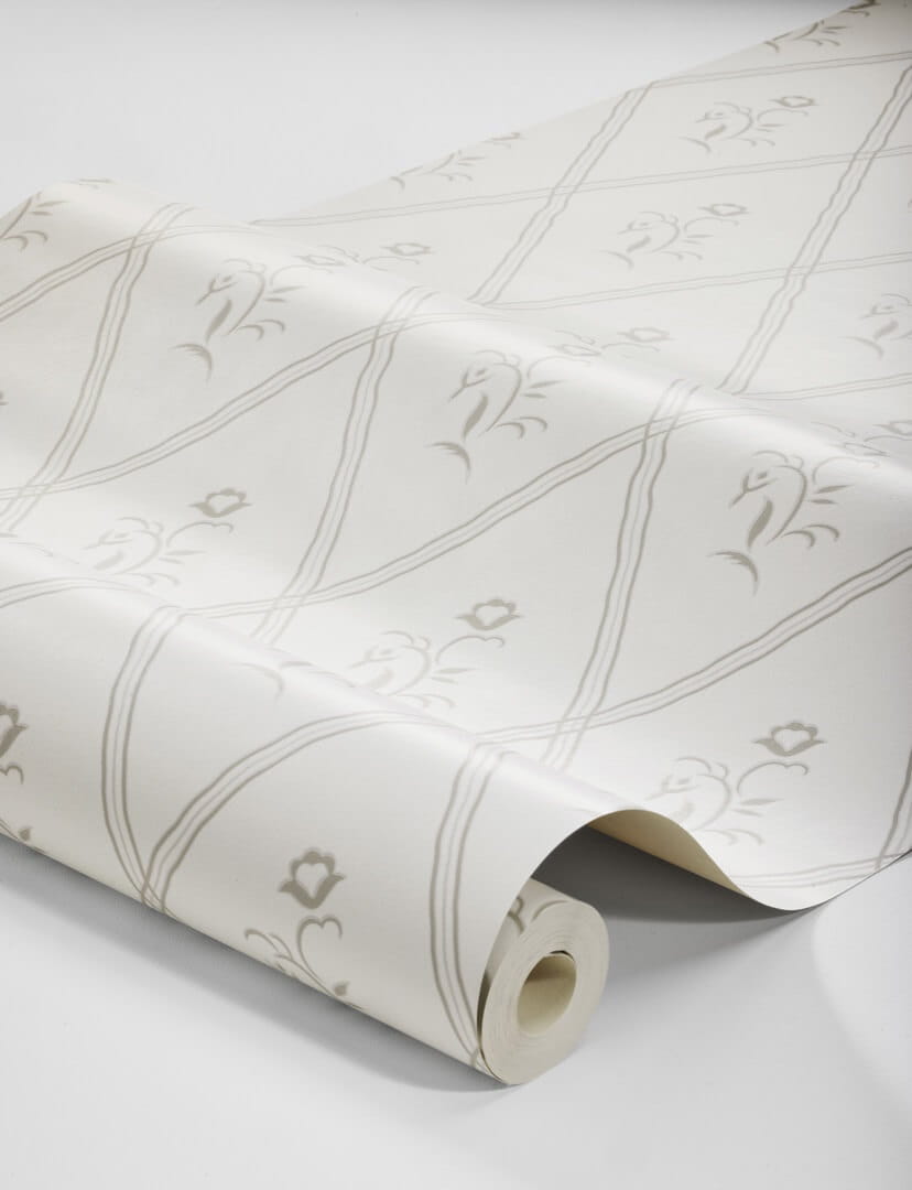 Tapeta kratownica i kwiatki Boras Tapeter Signe 5507 Swedish Grace