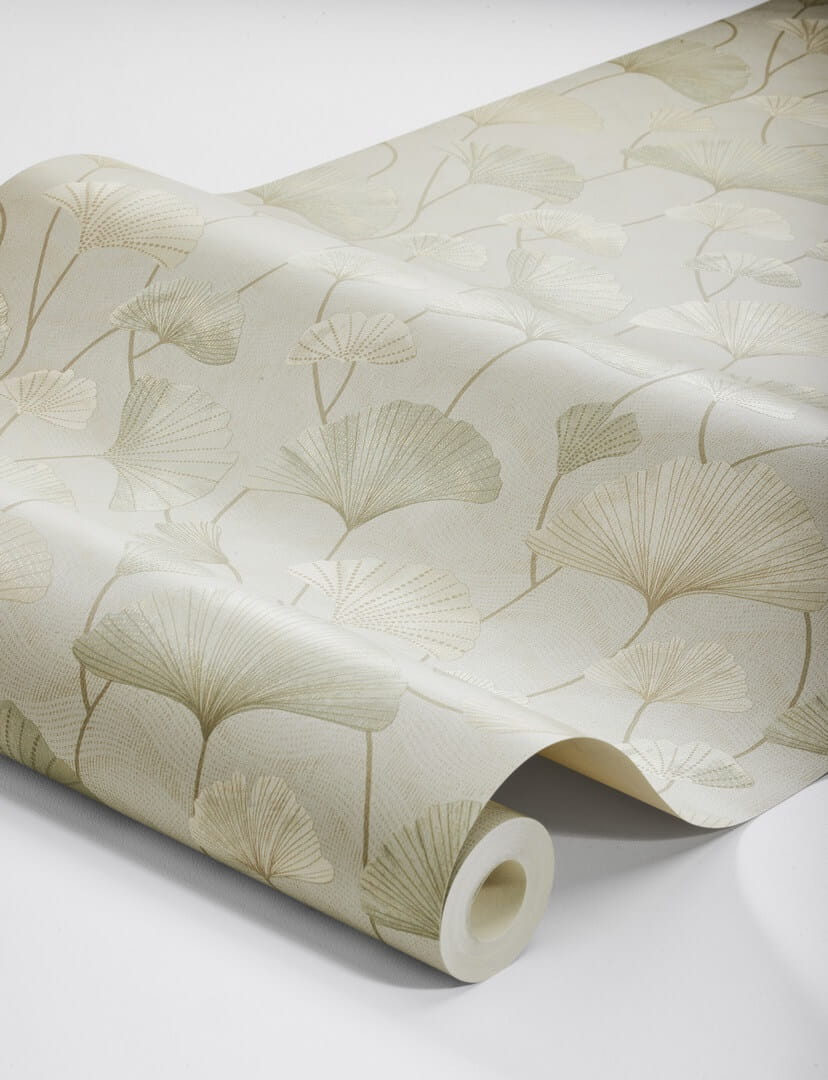 Tapeta liście Ginkgo Biloba Boras Tapeter Sophia 5529 Swedish Grace