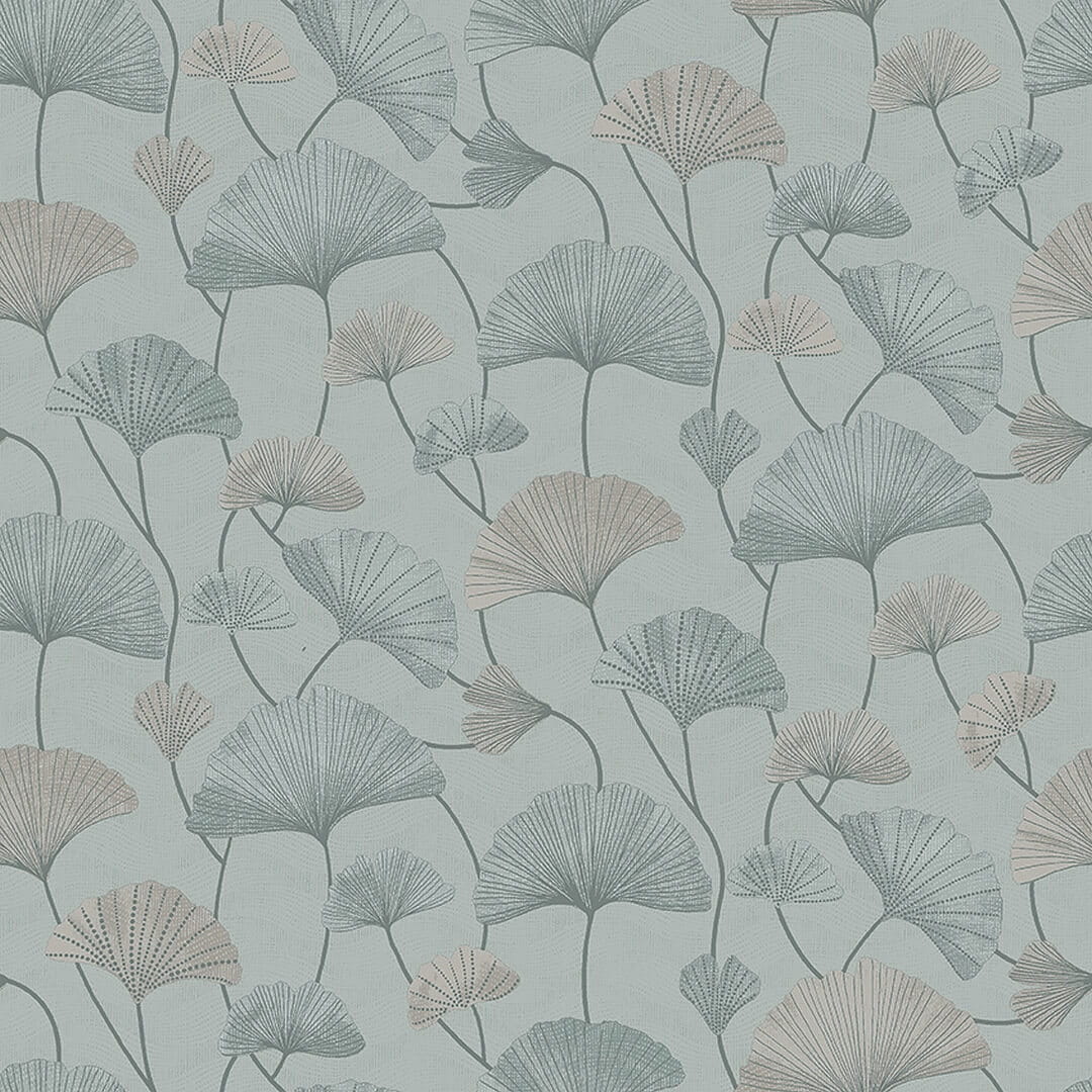 Tapeta liście Ginkgo Biloba Boras Tapeter Sophia 5533 Swedish Grace