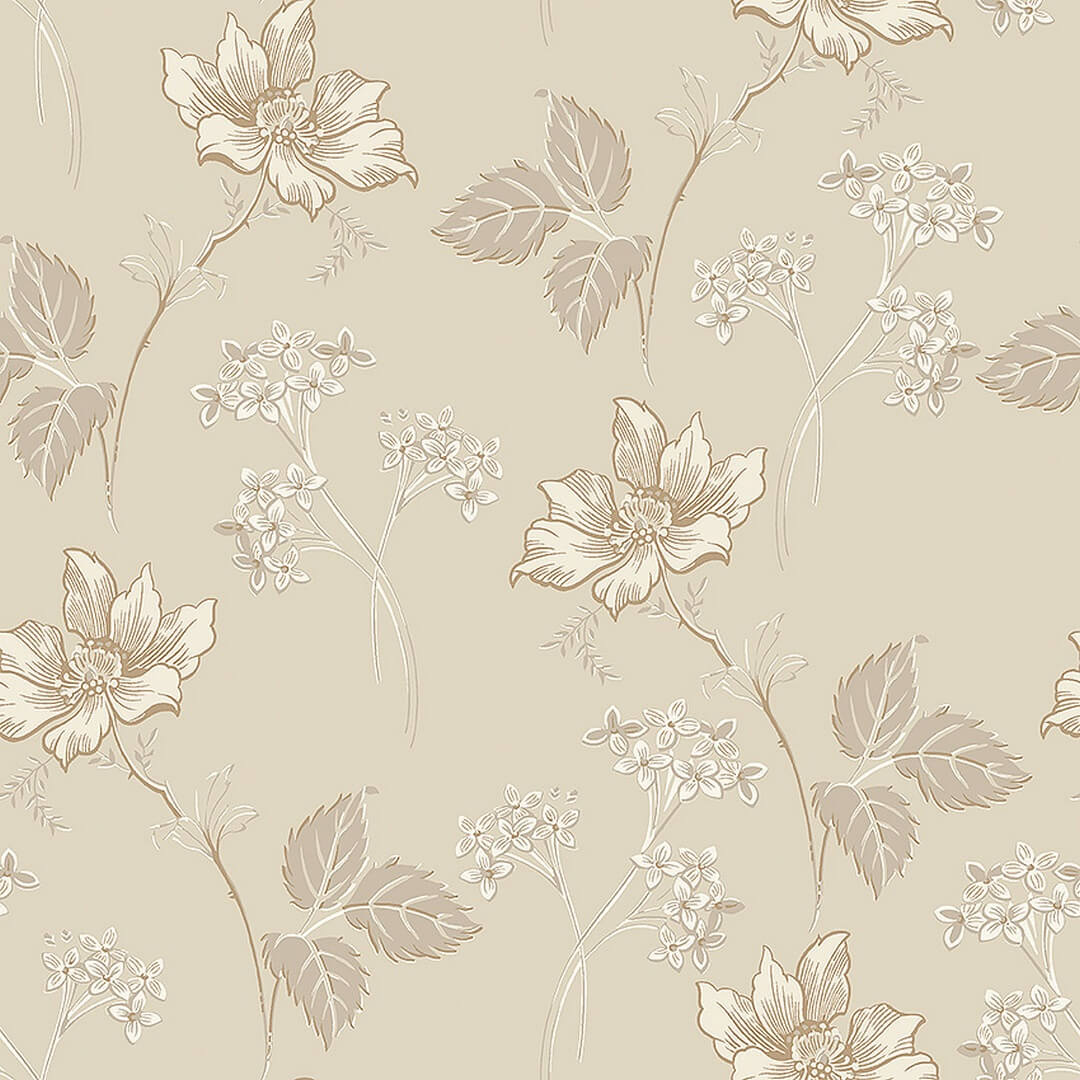 Tapeta kwiaty vintage Boras Tapeter Valborg 5504 Swedish Grace