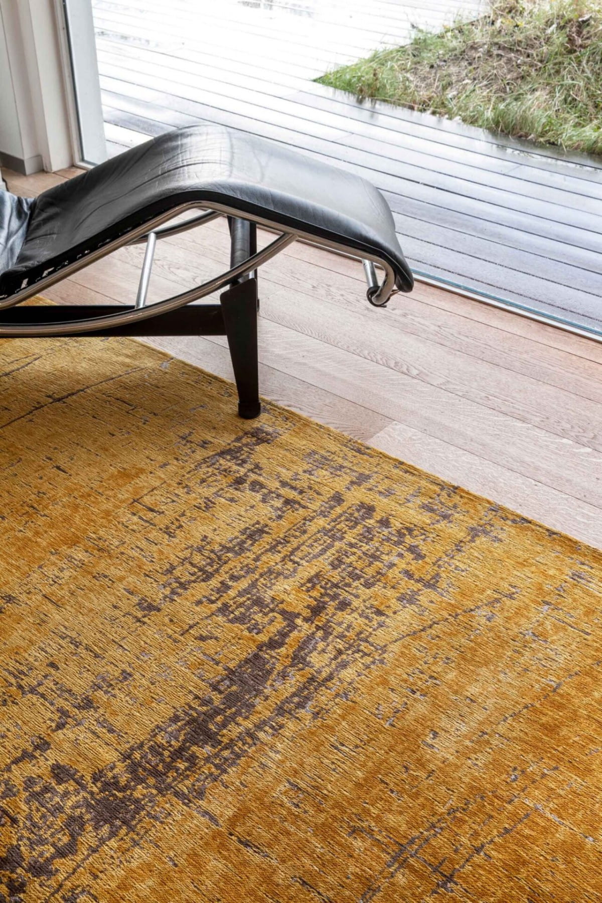 Dywan nowoczesny beton złoty Liberty Gold 8550 Louis De Poortere