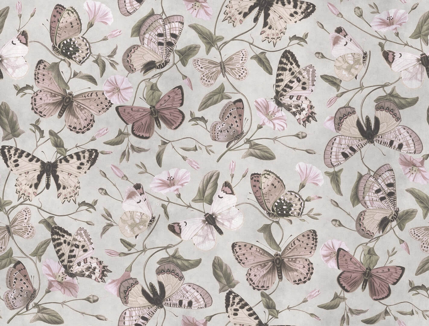 Fototapeta motyle Rebel Walls R18672 Butterflies Pastel Cottage Core