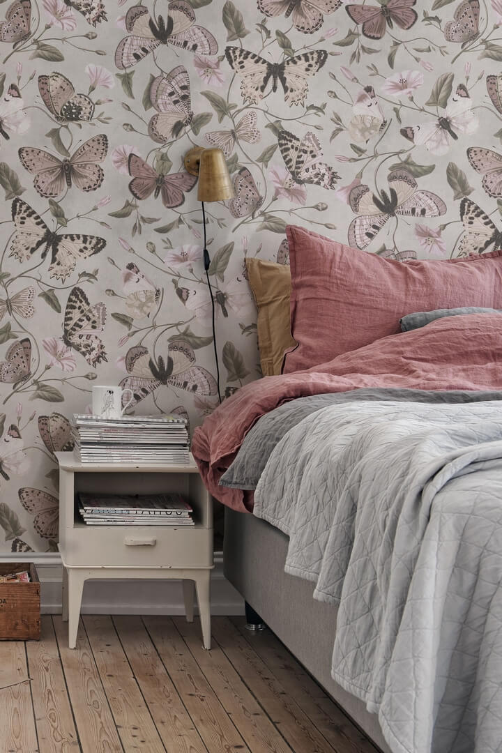 Fototapeta motyle Rebel Walls R18672 Butterflies Pastel Cottage Core