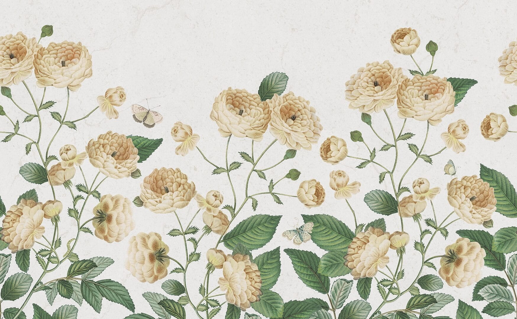 Fototapeta kwietny ogród Rebel Walls R18692 Sweet Buttercups Sand Cottage Core