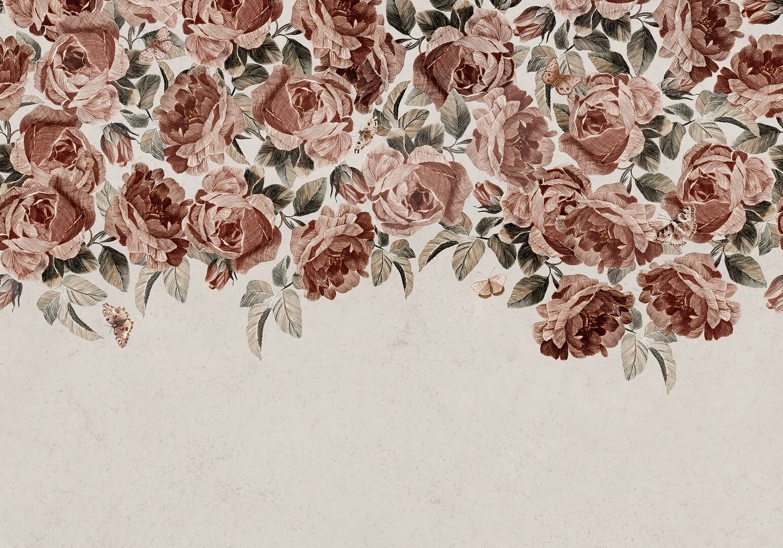 Fototapeta róże Rebel Walls R18706 Rose Plenty Cottage Core