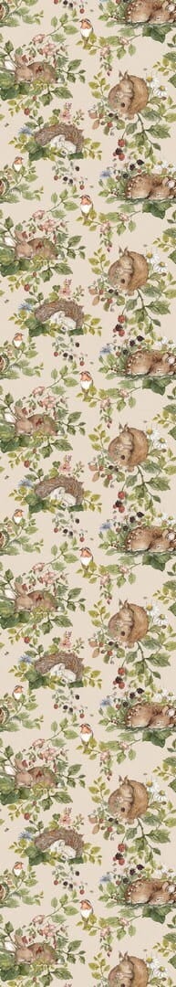 Tapeta leśne zwierzęta Little Sleepy Animals Dekornik DEKO.TAP.020