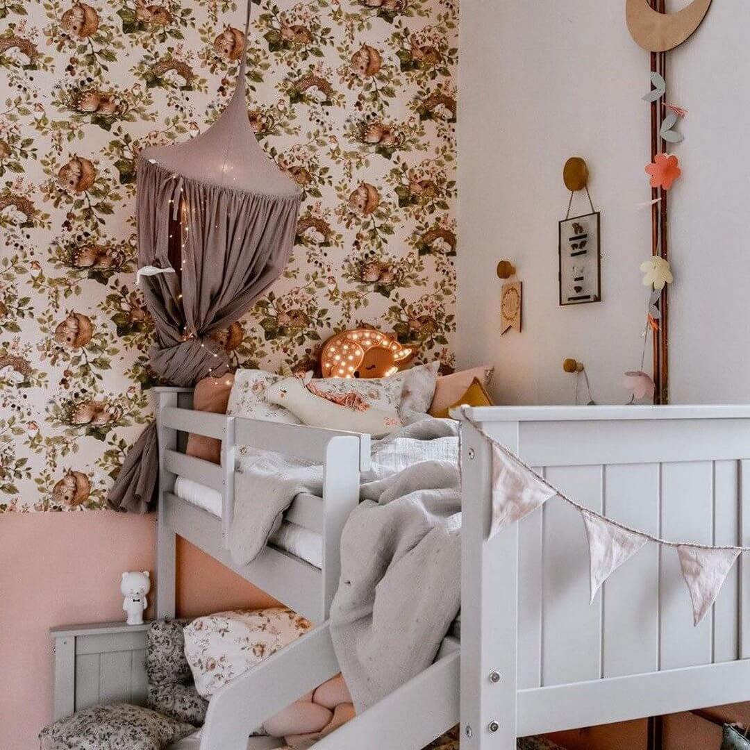Tapeta leśne zwierzęta Little Sleepy Animals Dekornik DEKO.TAP.020