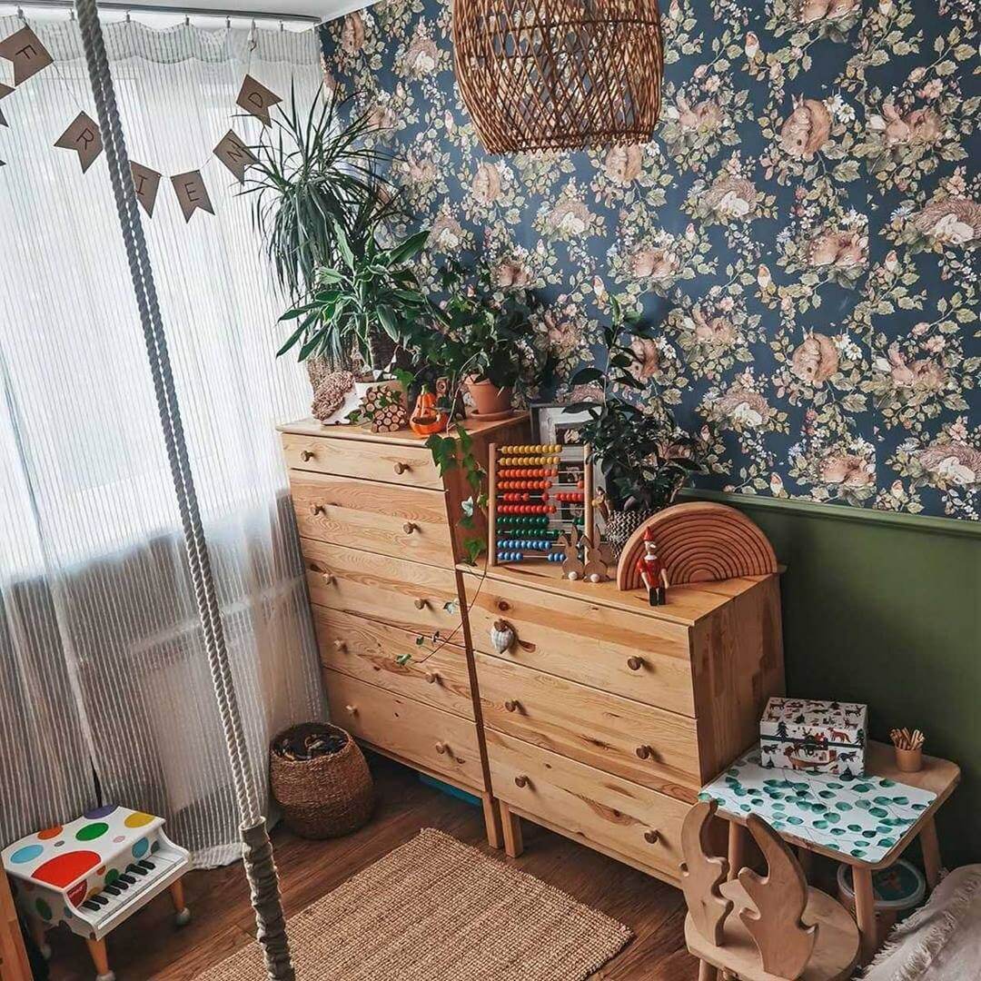 Tapeta leśne zwierzęta Little Sleepy Animals Dekornik DEKO.TAP.021