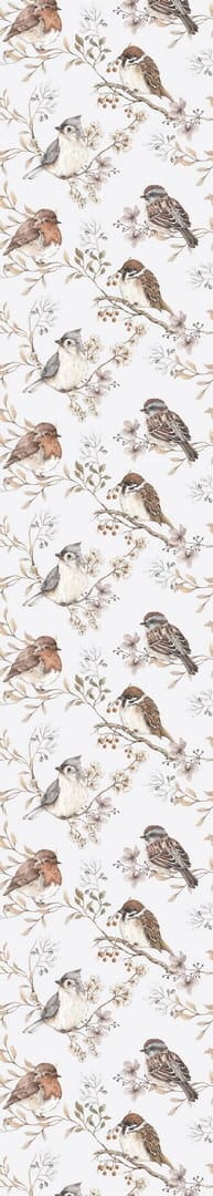 Tapeta ptaszki Birds White-Gray Dekornik DEKO.TAP.076