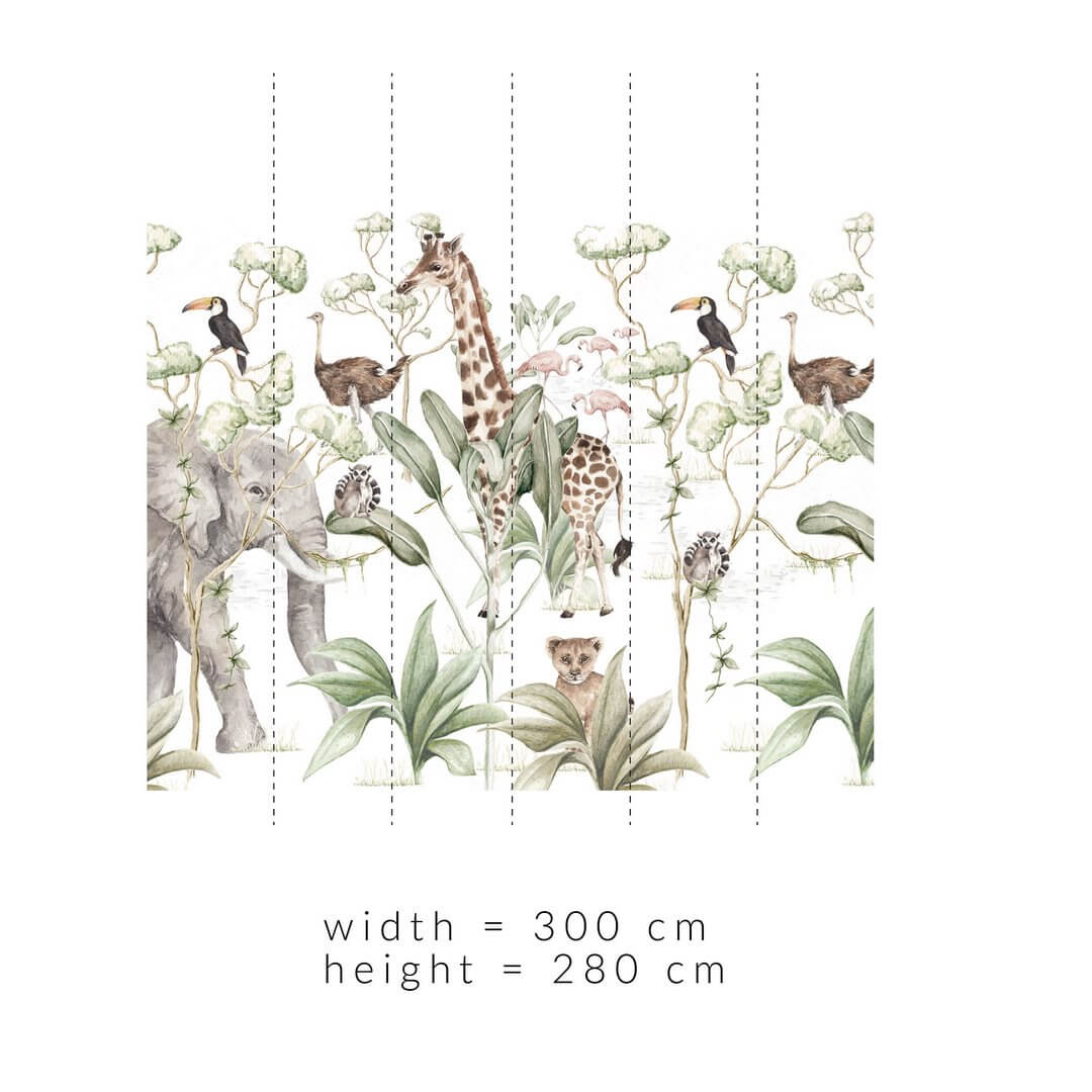 Mural dżungla Savanna Adventure Dekornik DEKO.TAP.083 SET-300