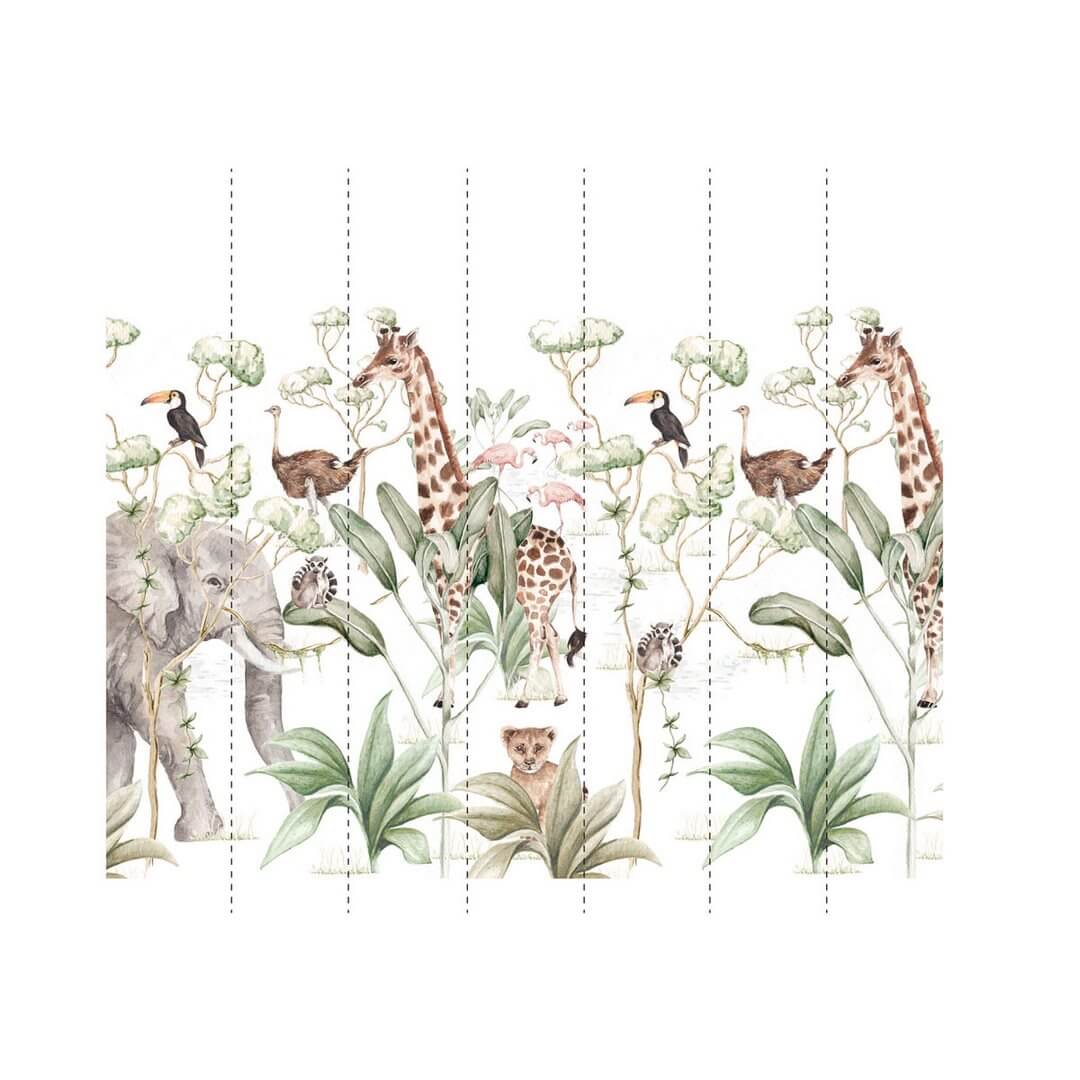 Mural dżungla Savanna Adventure Dekornik DEKO.TAP.083 SET-350