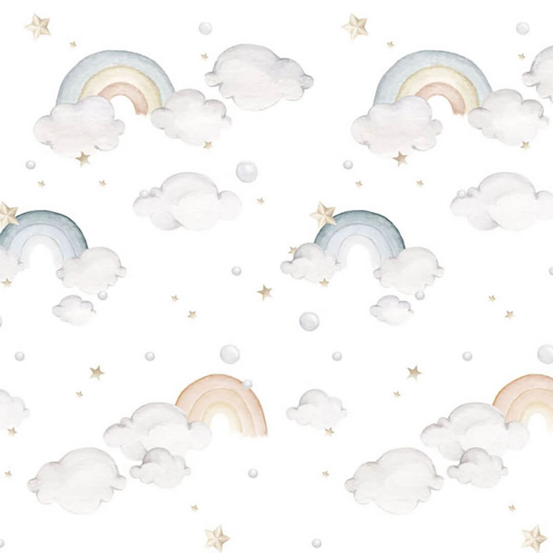 Tapeta tęcza i chmurki Rainbows Dekornik DEKO.TAP.086