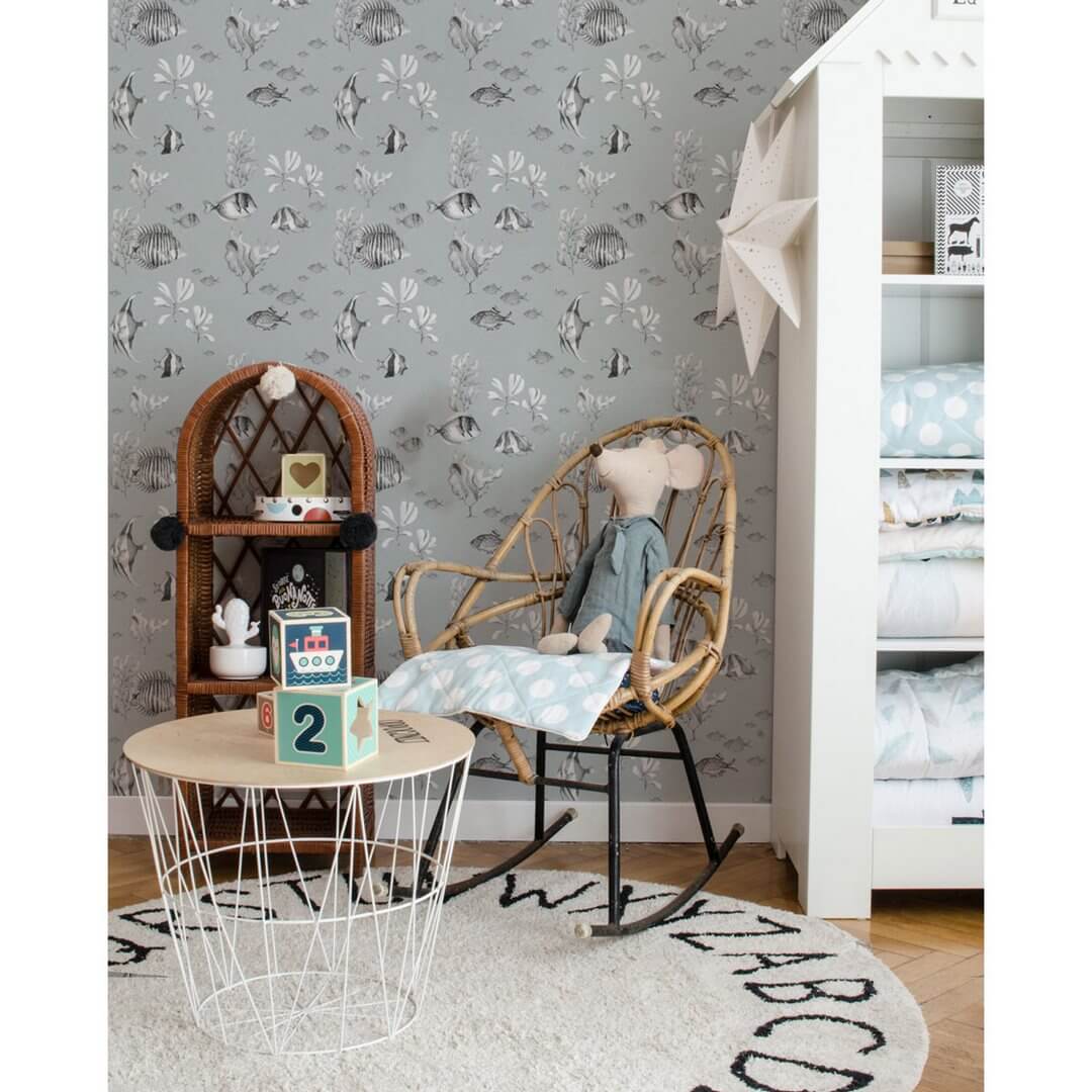 Tapeta czarno-białe Rybki Dekornik DEKO.TAP.130