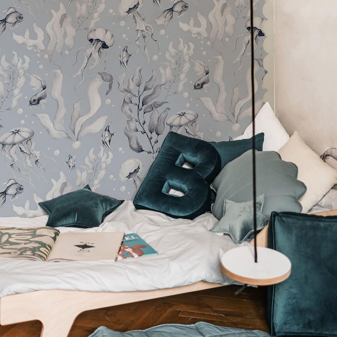 Tapeta magia oceanu creamy blue big Dekornik DEKO.TAP.137