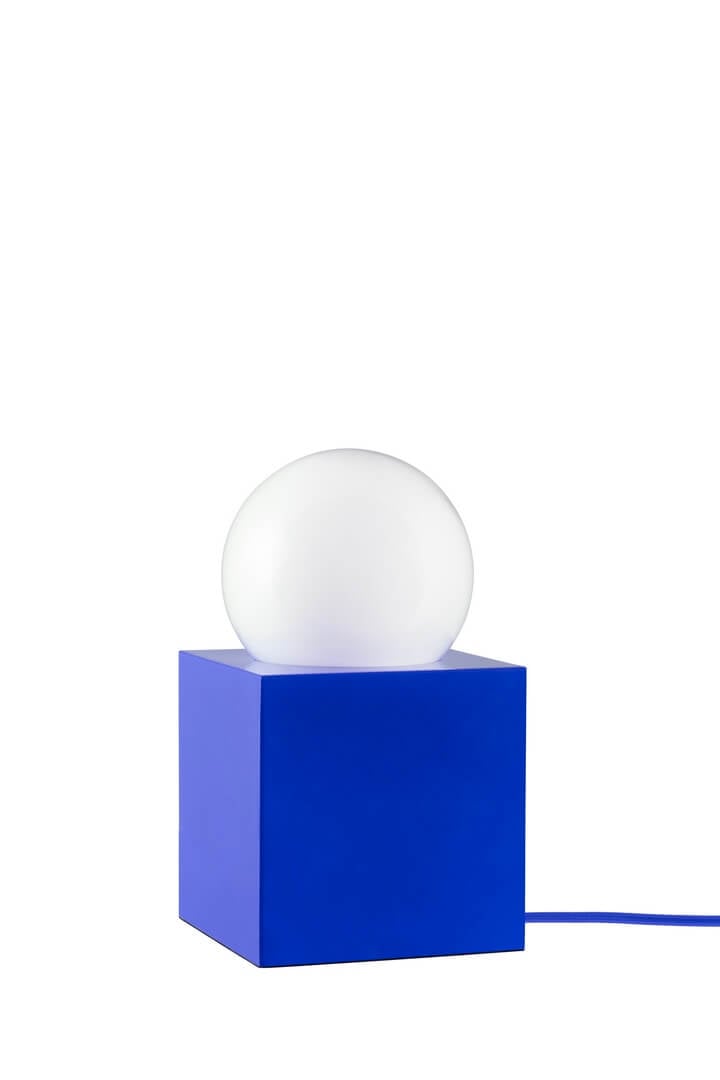 Lampa stołowa z wejściem USB 216709 Bob 14 Blue Globen