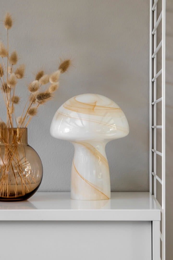 Lampa stołowa jak grzybek 611402 Fungo Swirl 16 Beige Globen