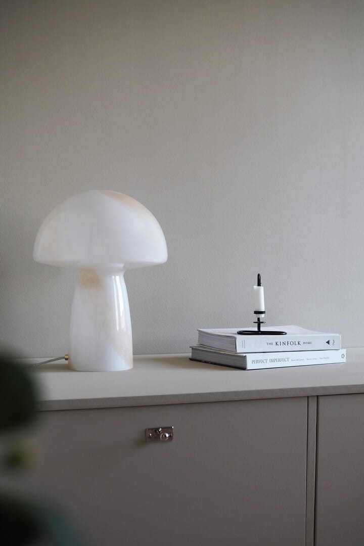 Lampa stołowa jak grzybek 621202 Fungo Swirl 30 Beige Globen