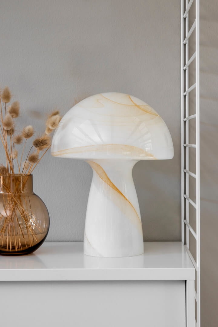 Lampa stołowa jak grzybek 621402 Fungo Swirl 22 Beige Globen