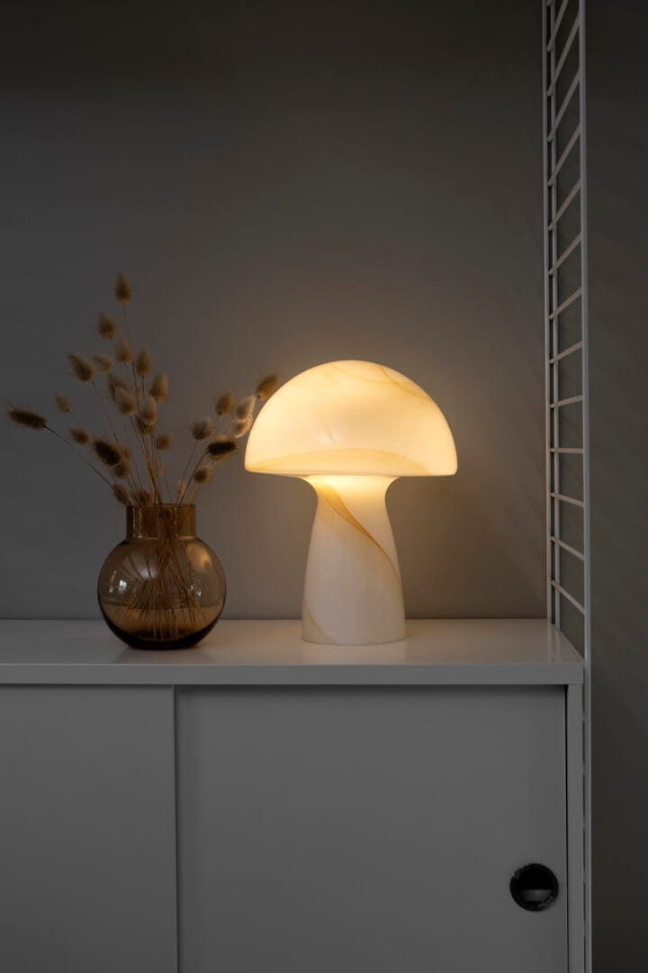 Lampa stołowa jak grzybek 621402 Fungo Swirl 22 Beige Globen