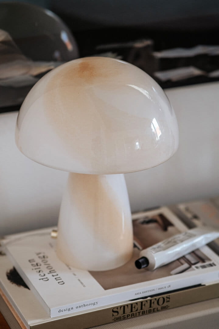Lampa stołowa jak grzybek 621402 Fungo Swirl 22 Beige Globen