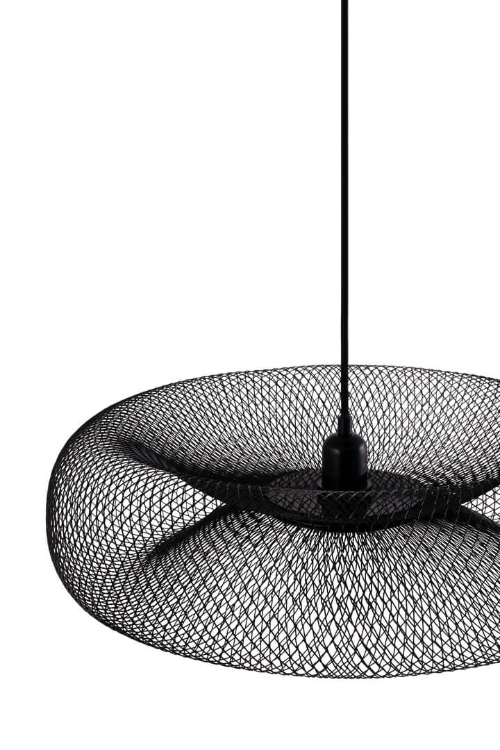 Lampa wisząca nowoczesna siatka 253611 Torus 50 Black Globen