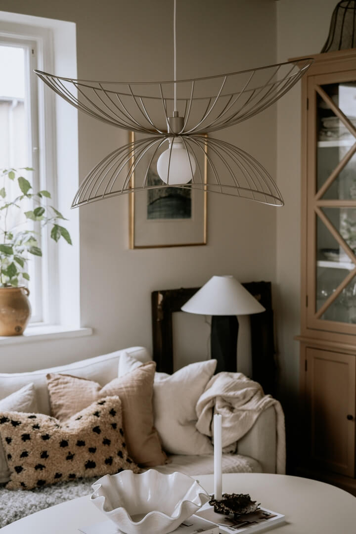 Lampa wisząca minimalistyczna 258002 Ray 70 Mud Globen