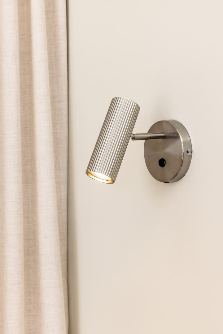 Kinkiet ryflowany 433353 Hubble Brushed Steel Globen