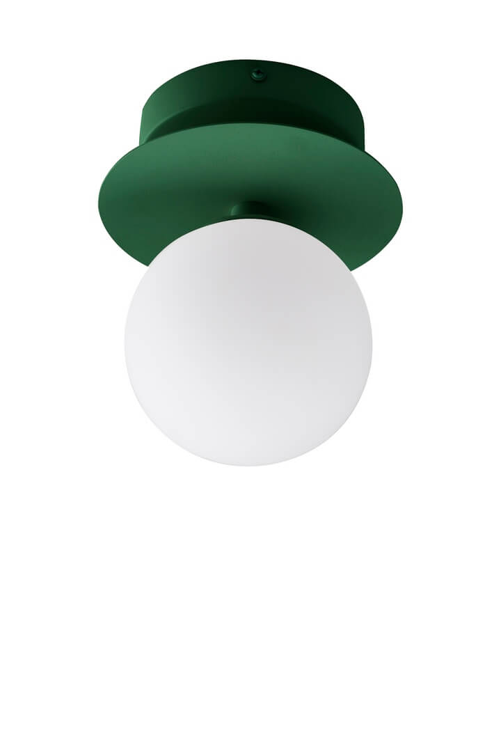 Kinkiet/Lampa sufitowa do łazienki 694103 Art Deco Green/White Globen IP44