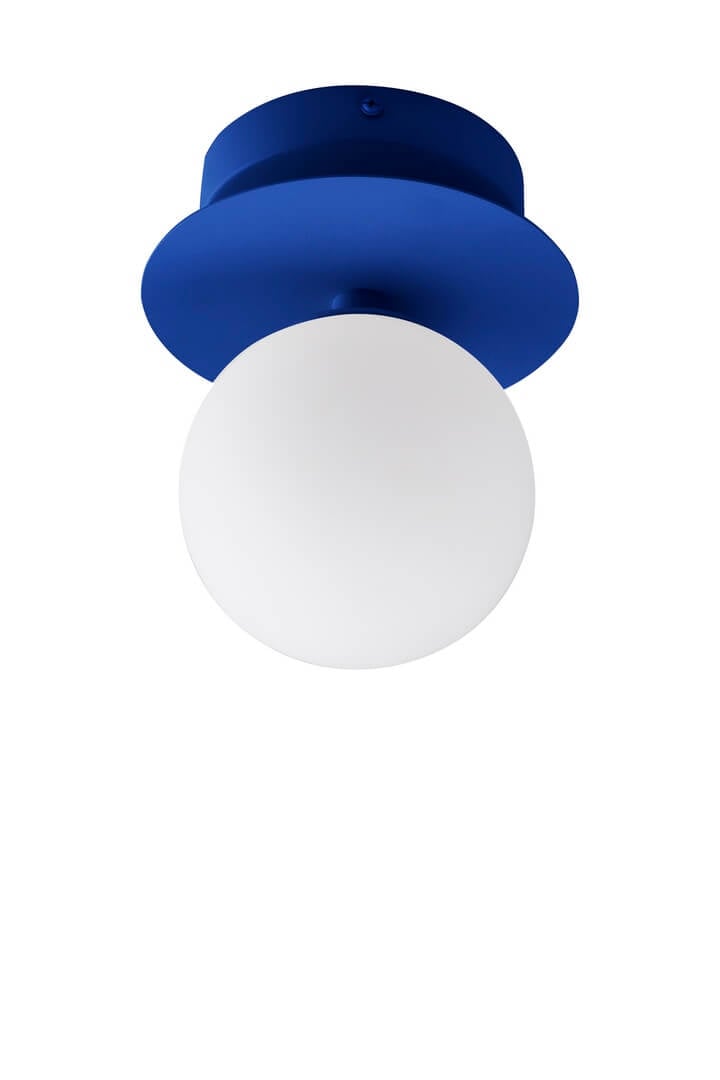 Kinkiet/Lampa sufitowa do łazienki 694109 Art Deco Blue/White Globen IP44