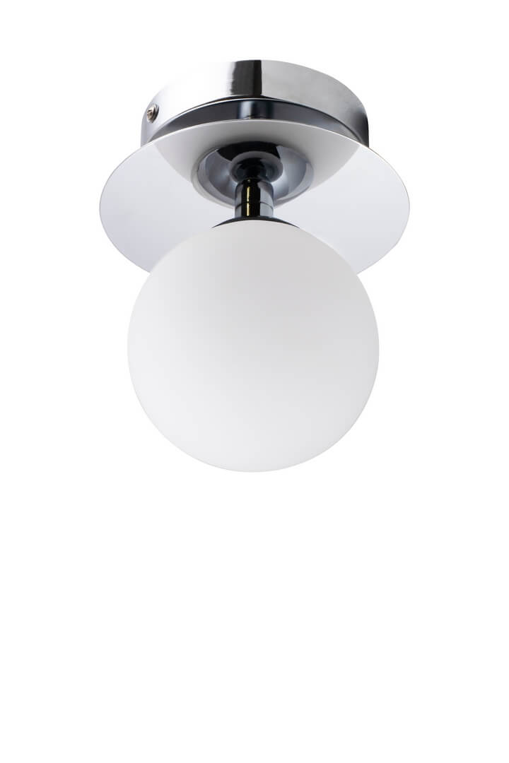Kinkiet/Lampa sufitowa do łazienki 694152 Art Deco Chrome/White Globen IP44