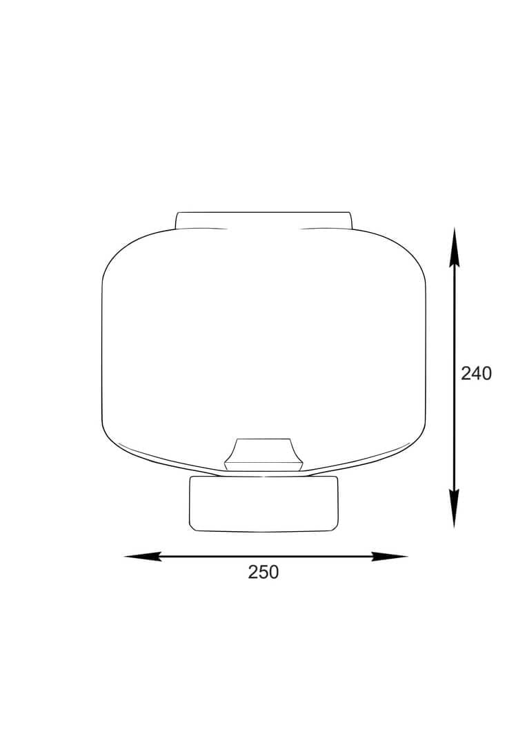 Lampa stołowa Famlight Jawa Transparent Stainless Steel