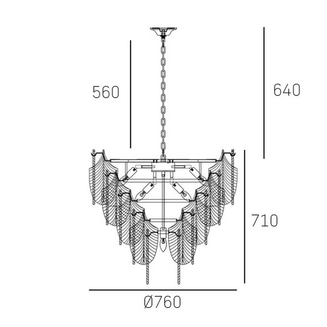 Lampa wisząca w stylu modern classic P21473WH PALERMO Cosmo Light