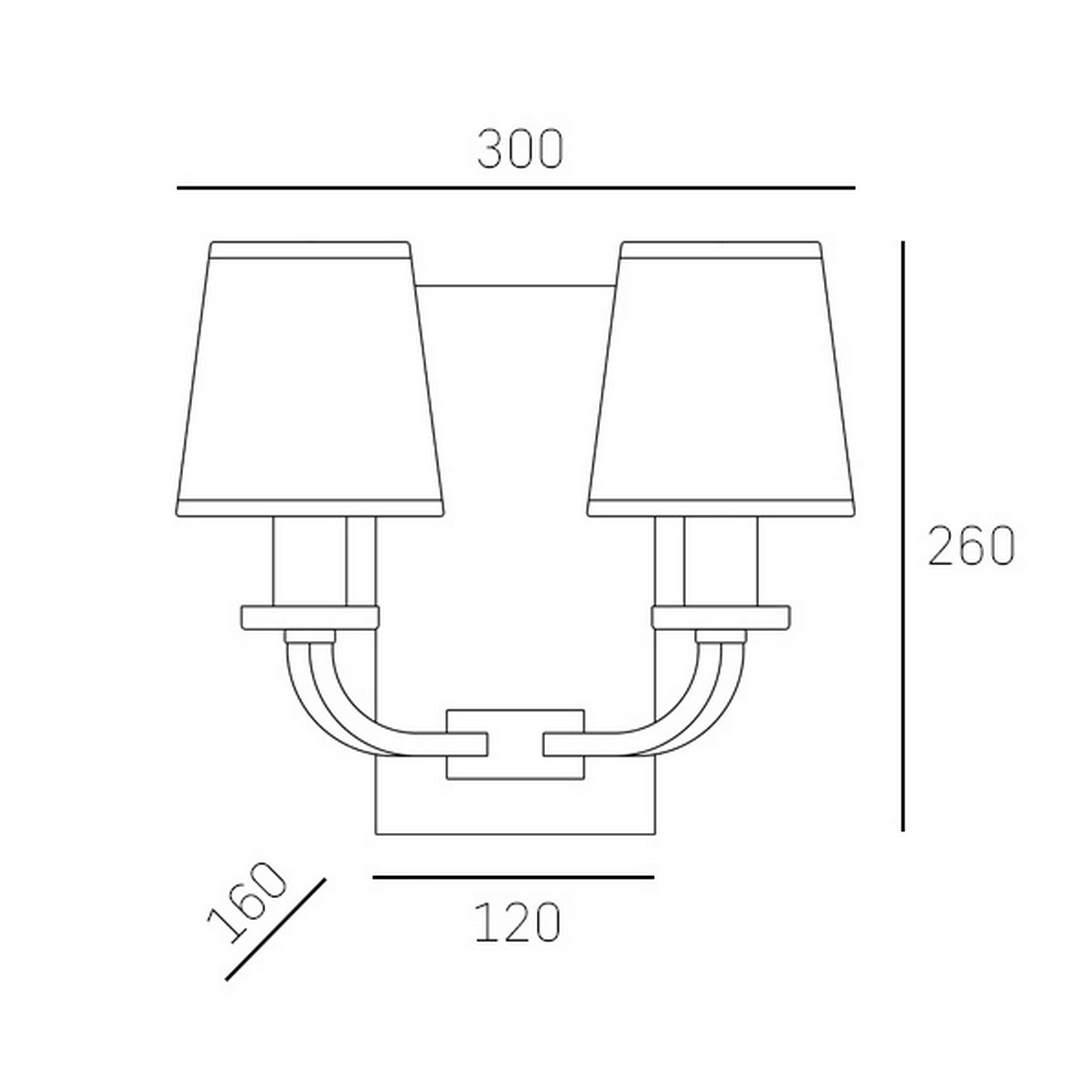 Kinkiet w nowojorskim stylu chrom W02503CH-WH NEW YORK Cosmo Light