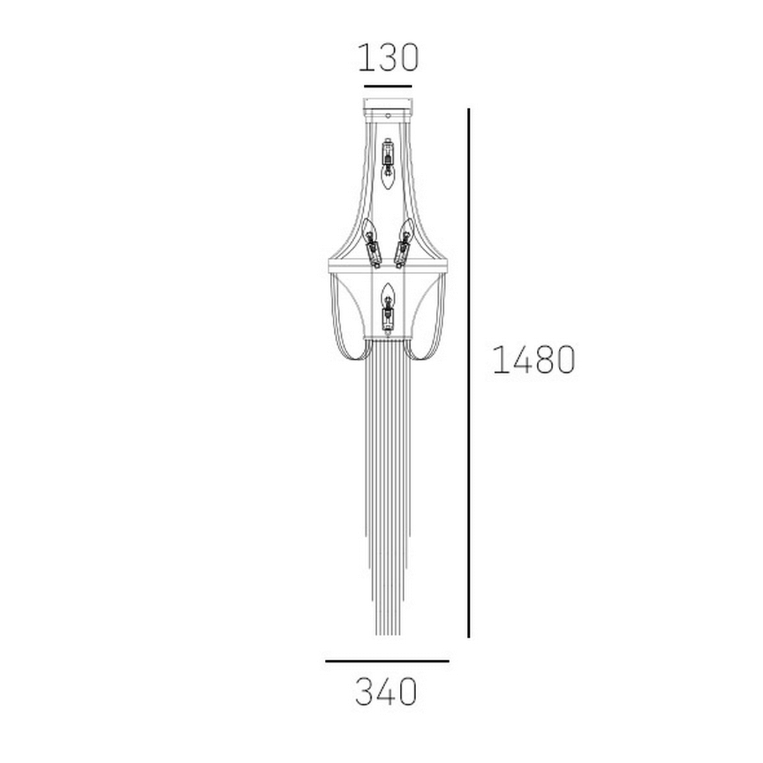 Kinkiet glamour W04694NI ROMA Cosmo Light