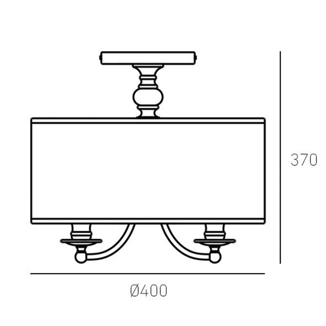 Plafon w stylu Hampton C03466CH-BK ABU DHABI Cosmo Light