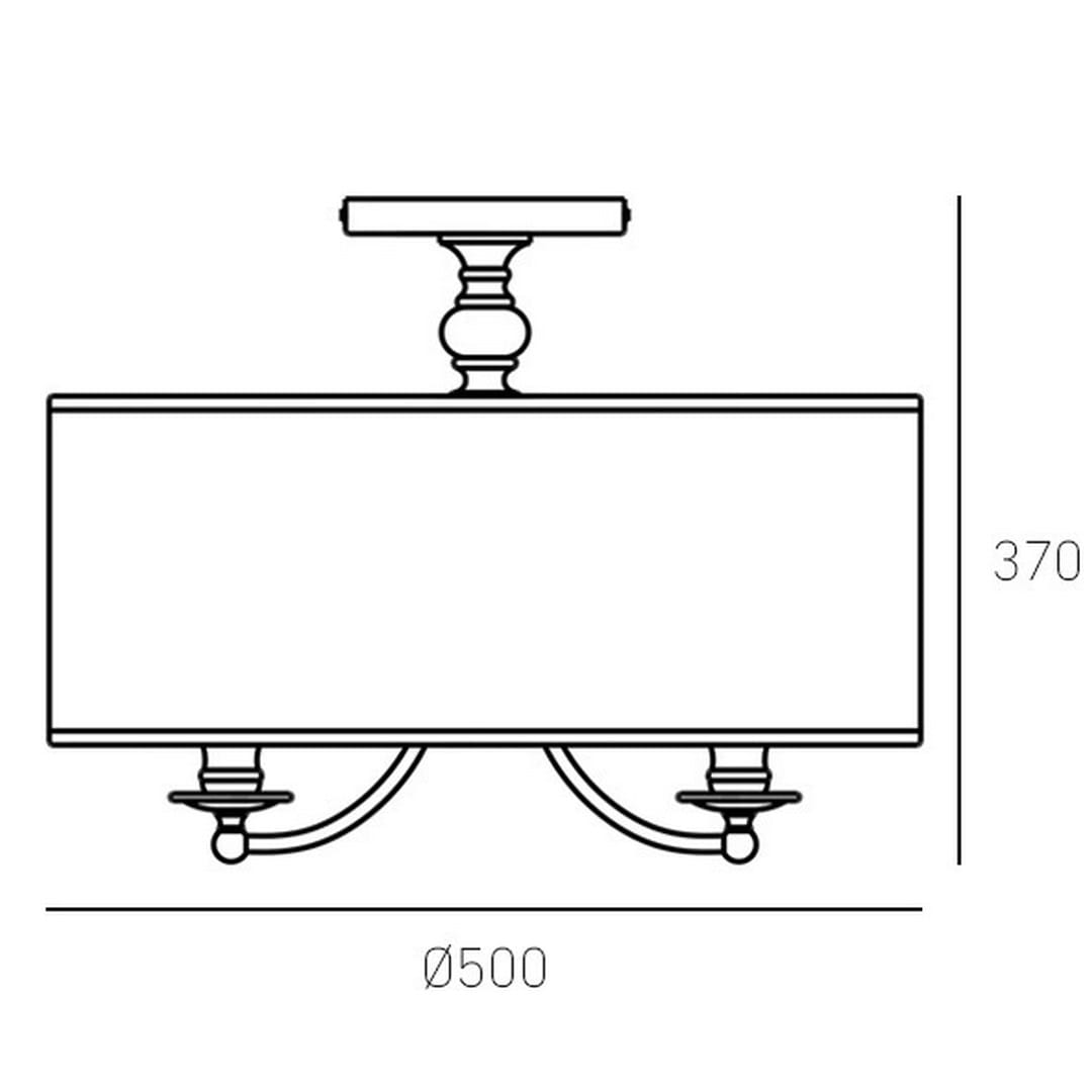 Plafon w stylu Hampton C05442AU-BK ABU DHABI Cosmo Light