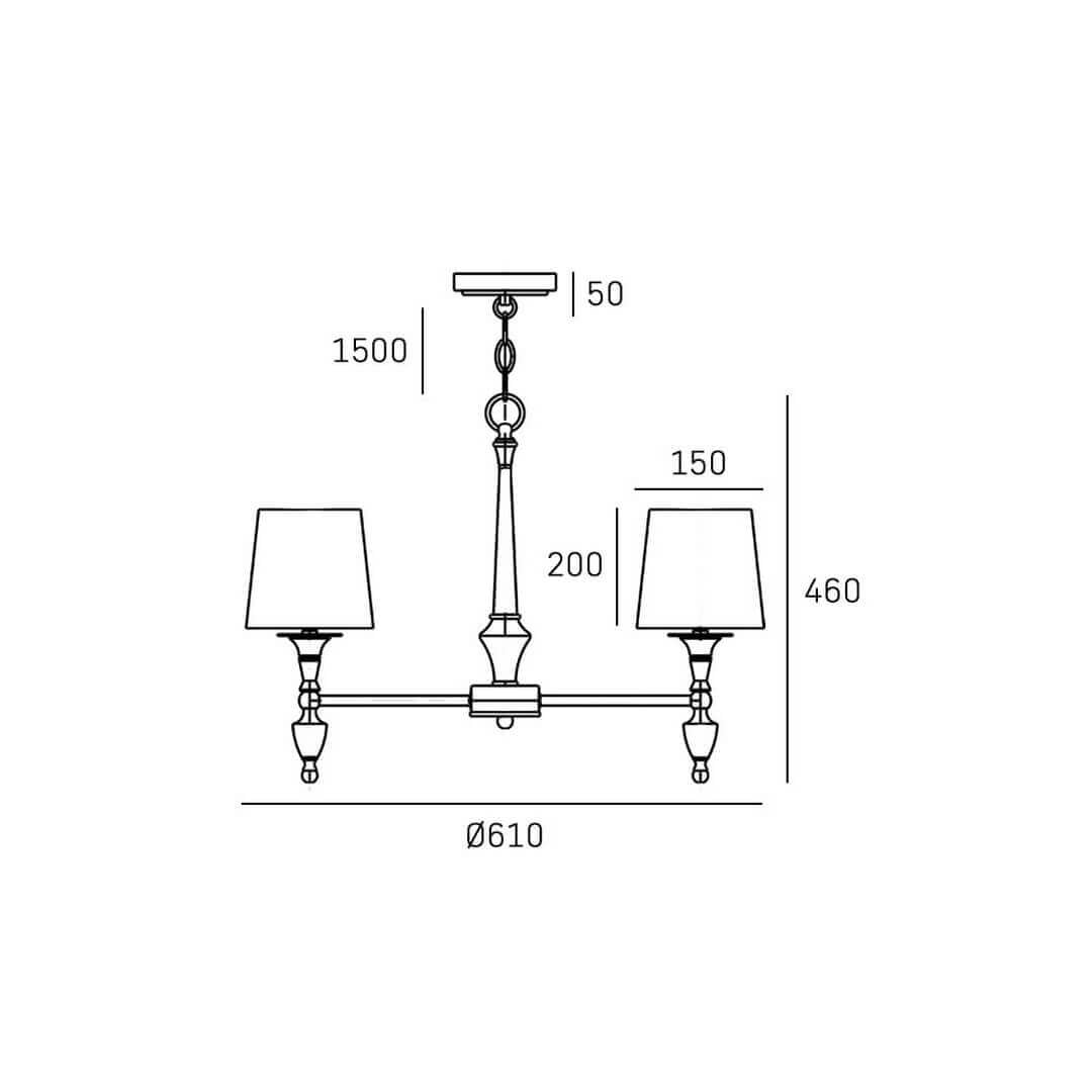 Lampa wisząca P04159BR-WH AUSTIN Cosmo Light