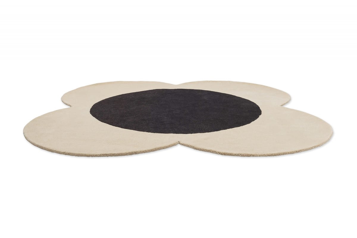 Dywan kwiatek beżowy Flower Spot ECRU/BLACK 158409 Orla Kiely 