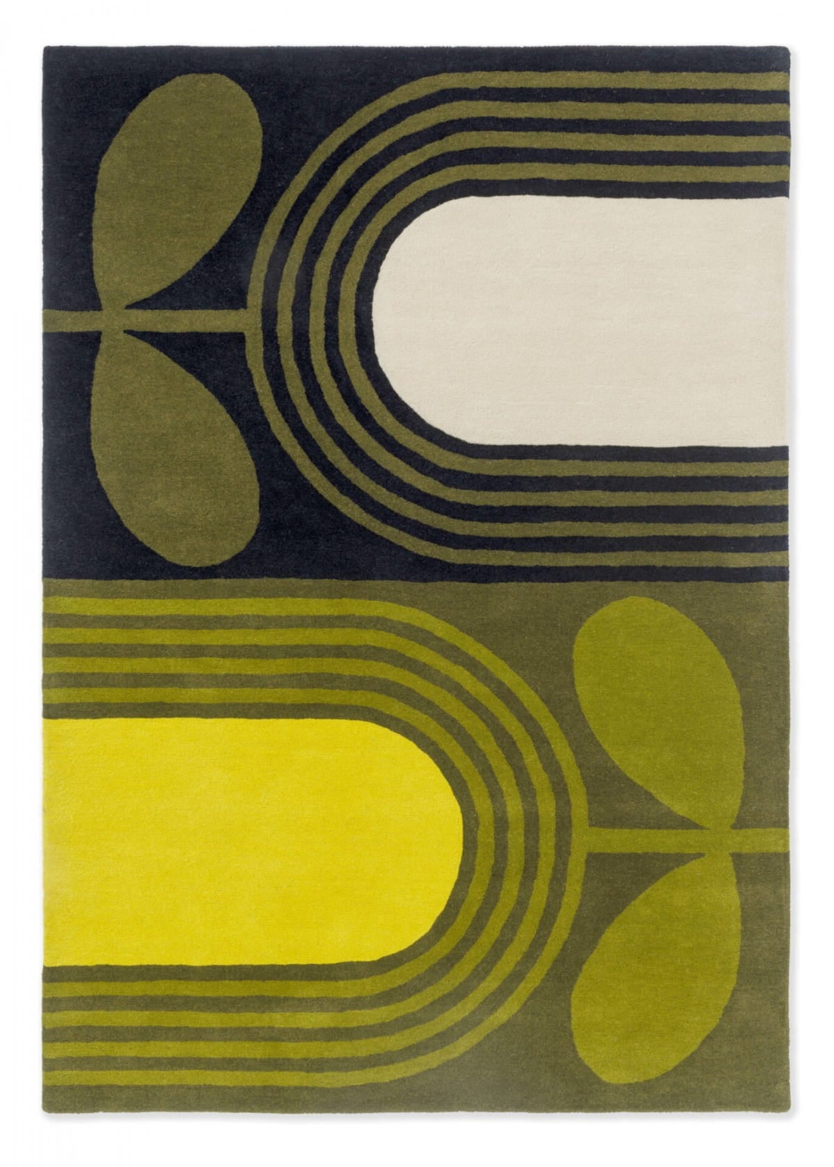 Dywan kwiaty retro STRIPED TULIP SEAGRASS 16307 Orla Kiely