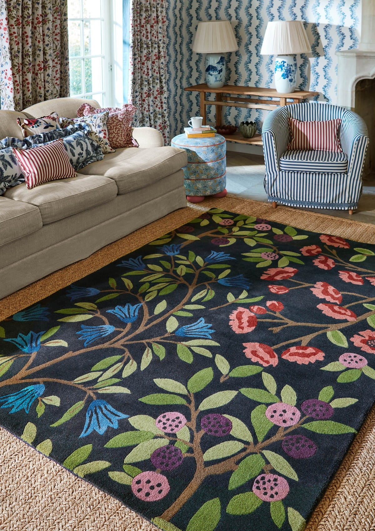 Dywan roślinny FORAGING INDIGO 146618 Sanderson