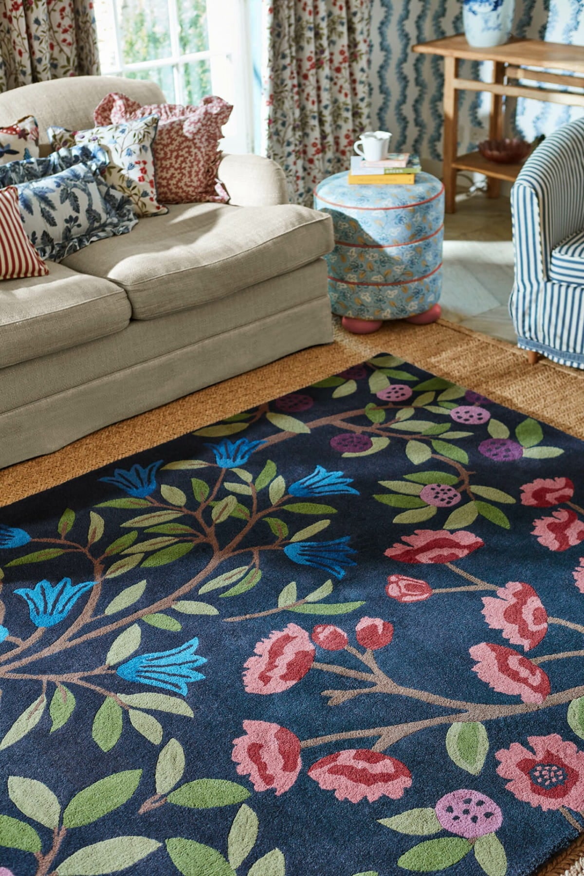 Dywan roślinny FORAGING INDIGO 146618 Sanderson