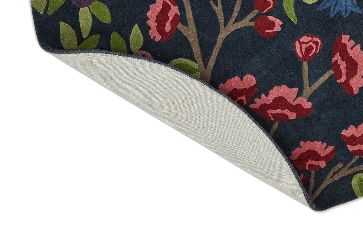 Dywan okrągły roślinny FORAGING INDIGO ROUND 146618 Sanderson