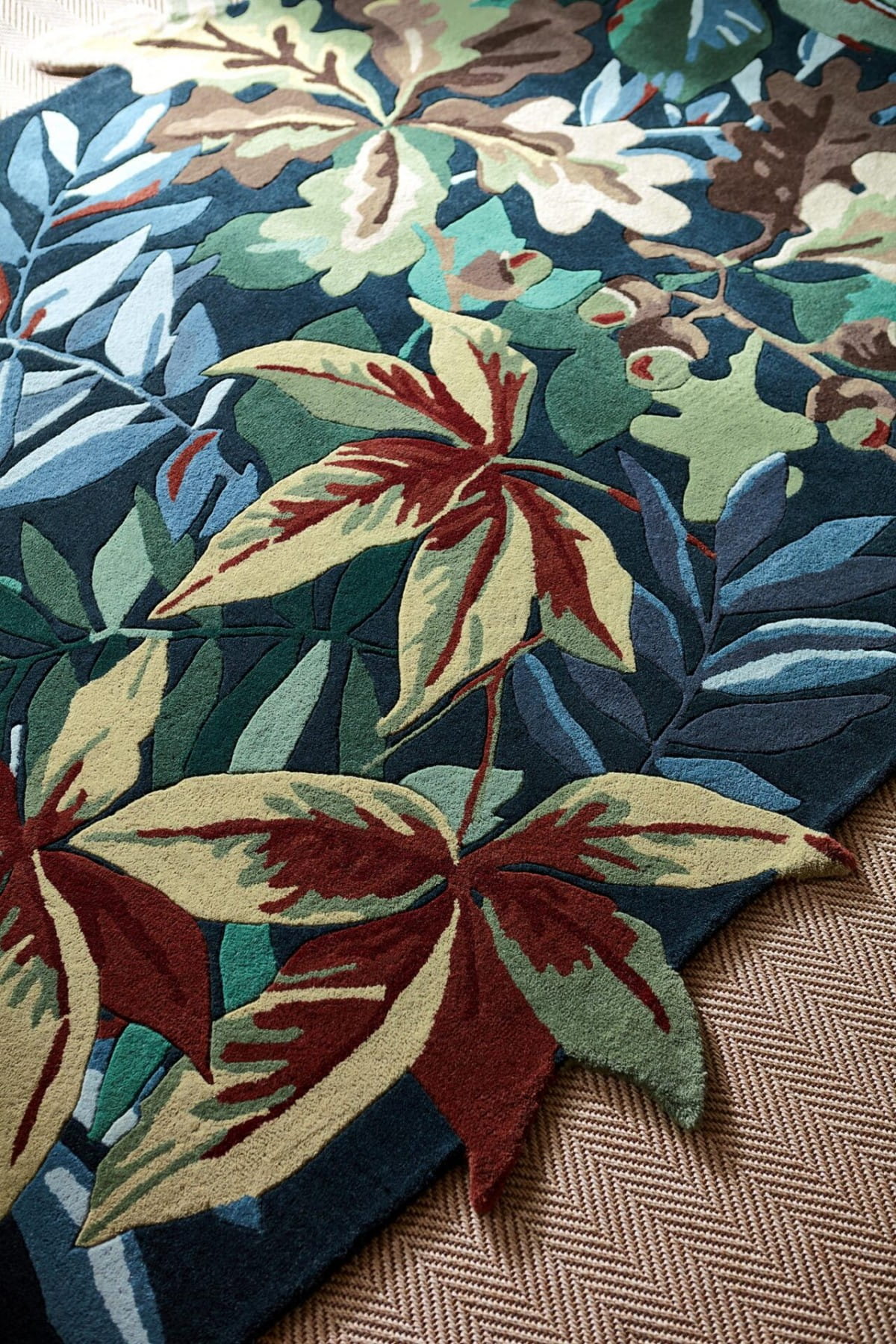 Dywan leśne liście ROBIN’S WOOD FOREST GREEN 146508 Sanderson